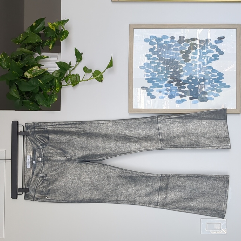 NWT Frame silver leather pants